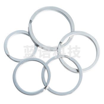 YORA 不锈钢钥匙圈环钥匙平环汽车钥匙扣圆形大小扁圈加厚简易配件卡扣35mm10个装