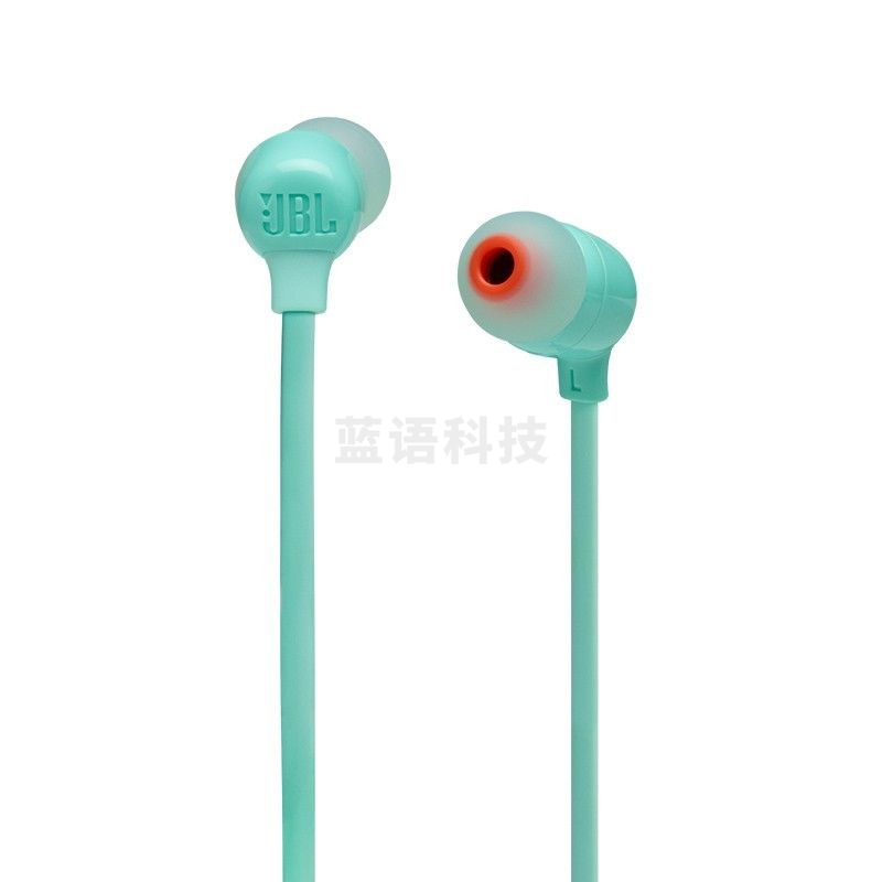 JBL TUNE125BT 颈挂式无线蓝牙耳机 半入耳式通话跑步运动耳机 带麦线控音乐耳机 苹果安卓手机通用 珊瑚绿