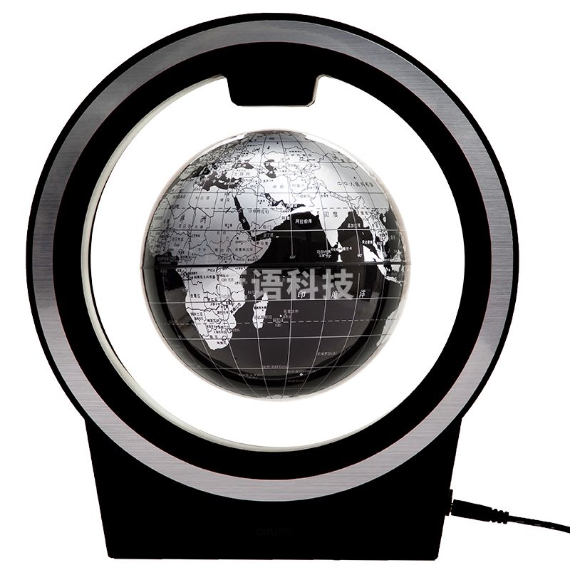 得力(deli) 2224 6寸磁悬浮地球仪14cm(黑色)(台)