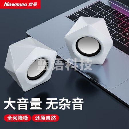 纽曼（Newmine）N61 电脑音响音箱 家用桌面台式机低音炮多媒体笔记本电脑有线迷你USB小音箱高音质扬声器 网课音响 有线版白色