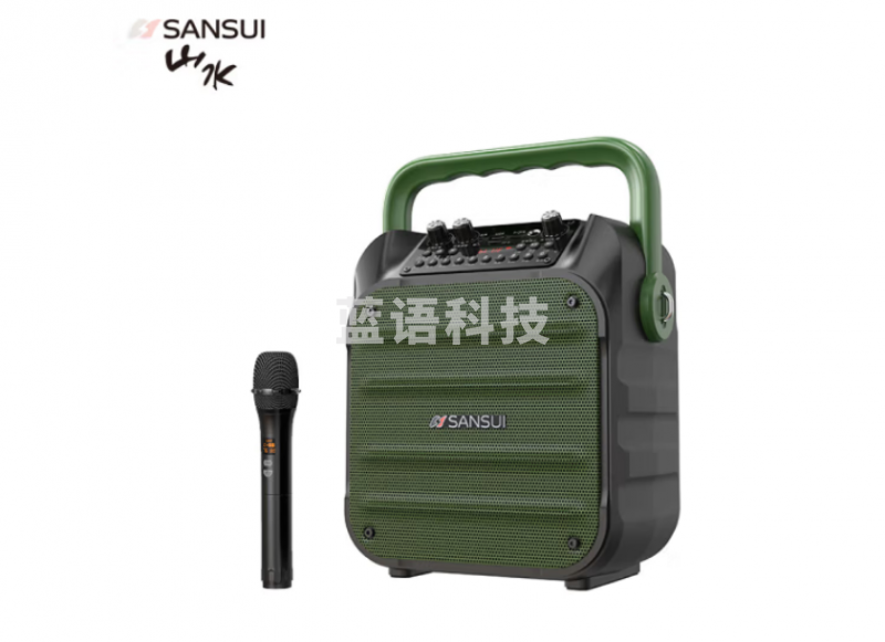 山水（SANSUI）U11无线蓝牙音箱户外大音量广场舞音响小型家用收音机手提便携式带麦克风地摊摆摊喇叭【绿色】