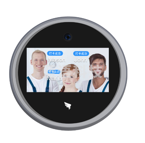 钉钉M2智能前台 人脸识别考勤机 面部识别无线WiFi异地考勤 分店分公司管理 可挂墙 刷脸上班签到人脸打卡机