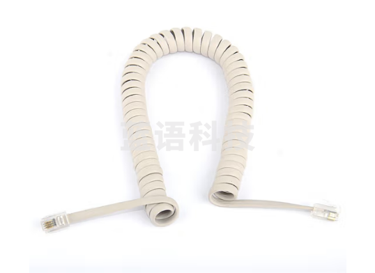 电话机听筒线 电话线曲线座机连接线 白色