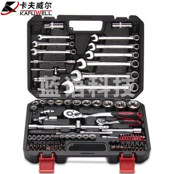 卡夫威尔 工具箱 工具套装6.3+12.5mm机修 汽修套筒棘轮扳手103件套 SS13103A