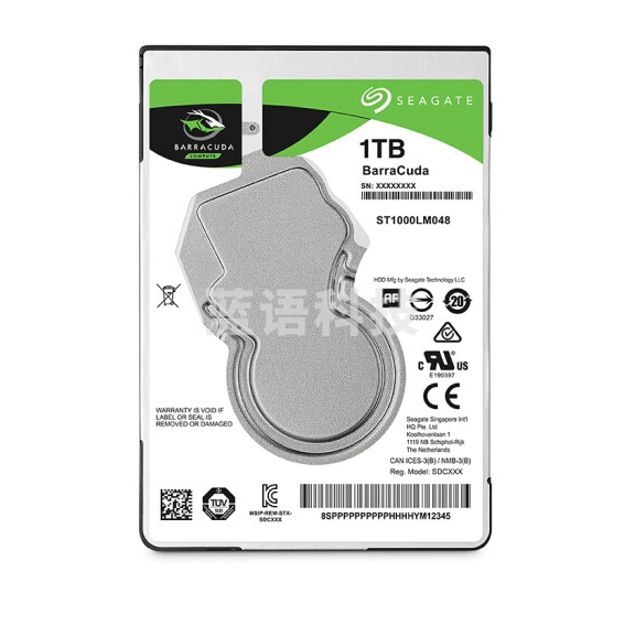 希捷ST1000LM048 1TB笔记本硬盘 128MB 5400转 SATA3.0 2.5英寸 机械 电脑 希捷酷鱼