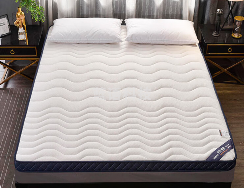 雅鹿·自由自在 乳胶床垫床褥子180*200cm立体加厚约6cm双人家用加大床垫榻榻米垫被180*200cm 水波纹白