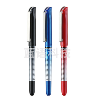 三菱（uni）UB-185S直液式中性笔商务办公用签字笔 0.5mm耐水考试财务用笔 蓝色 12支装