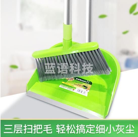3M思高扫把簸箕组合 开纤刷毛轻松扫尘不伤地板75°扫把头 1套装
