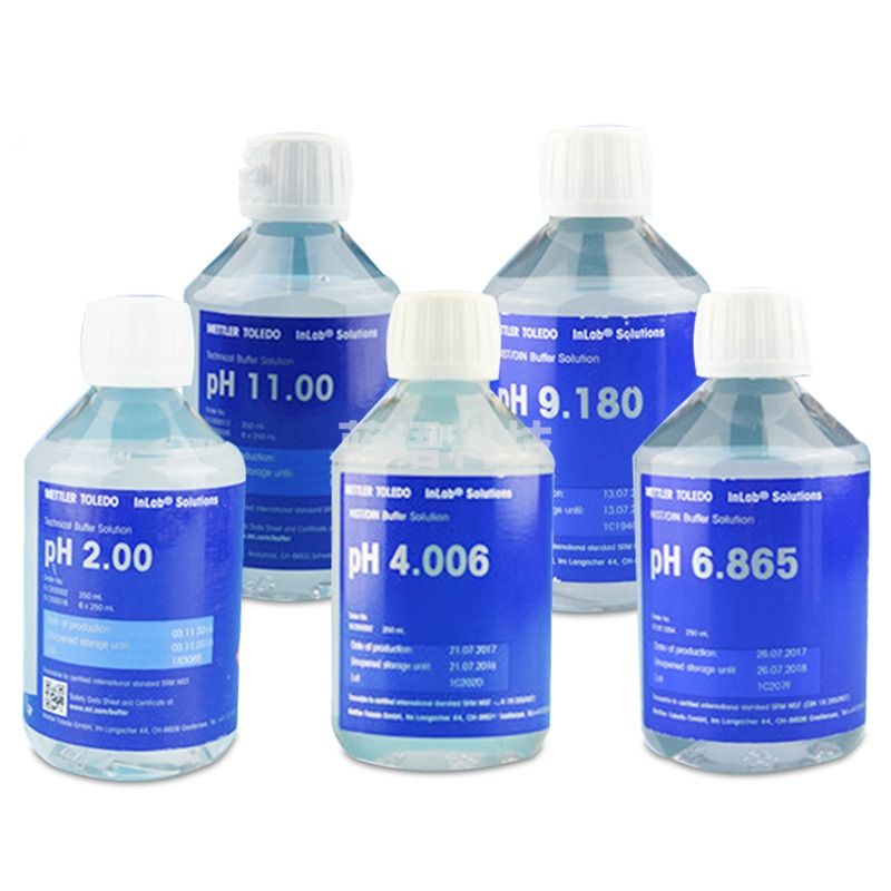 梅特勒ph标准缓冲溶液4.006 6.865 9.180pH高精度 pH标准校正液校准液10.012 PH9.18