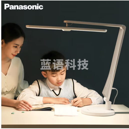 松下（Panasonic）HHLT0552W台灯减蓝光无频闪手挥调光学习阅读横灯头护眼台灯