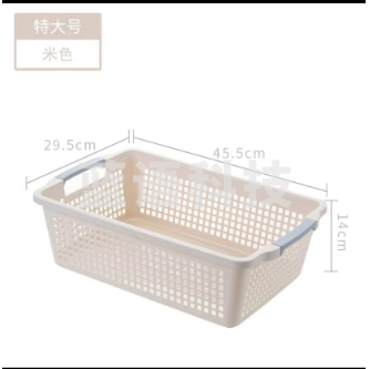 友耐家用收纳篮文件篮矮款特大号白色米色灰色三色可选，颜色标注