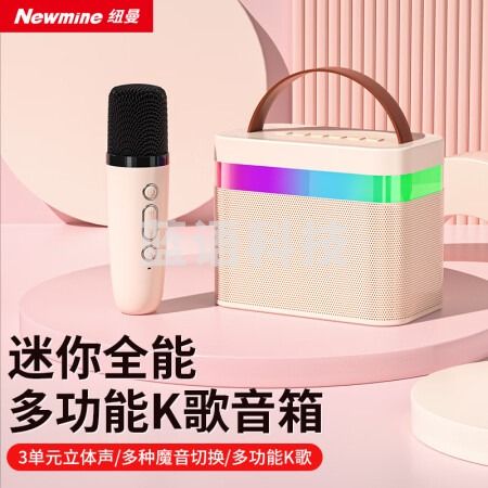 纽曼(Newmine)DP99无线蓝牙音箱家庭ktv音响套装户外大音量广场舞小型家用k歌手提便携式带炫Newmine)DP99无线蓝牙音箱家庭ktv音响套装户外大音量广场舞小型家用k歌手提便携式带炫彩灯光 单麦版 (