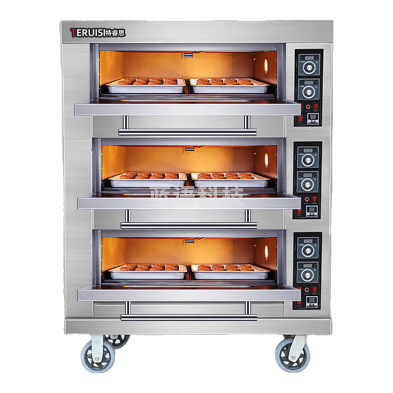 特睿思（TERUISI）电烤箱商用大型燃气面包烤炉三层六盘大容量蛋糕披萨烘焙烤箱  JX-306