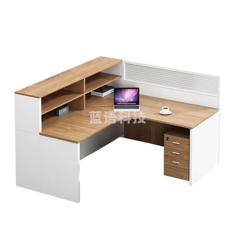 美轩戈（meixuange）职员桌工位屏风隔断卡位电脑桌办公家具财务办公桌椅组合 MXG-6032 双人 含柜