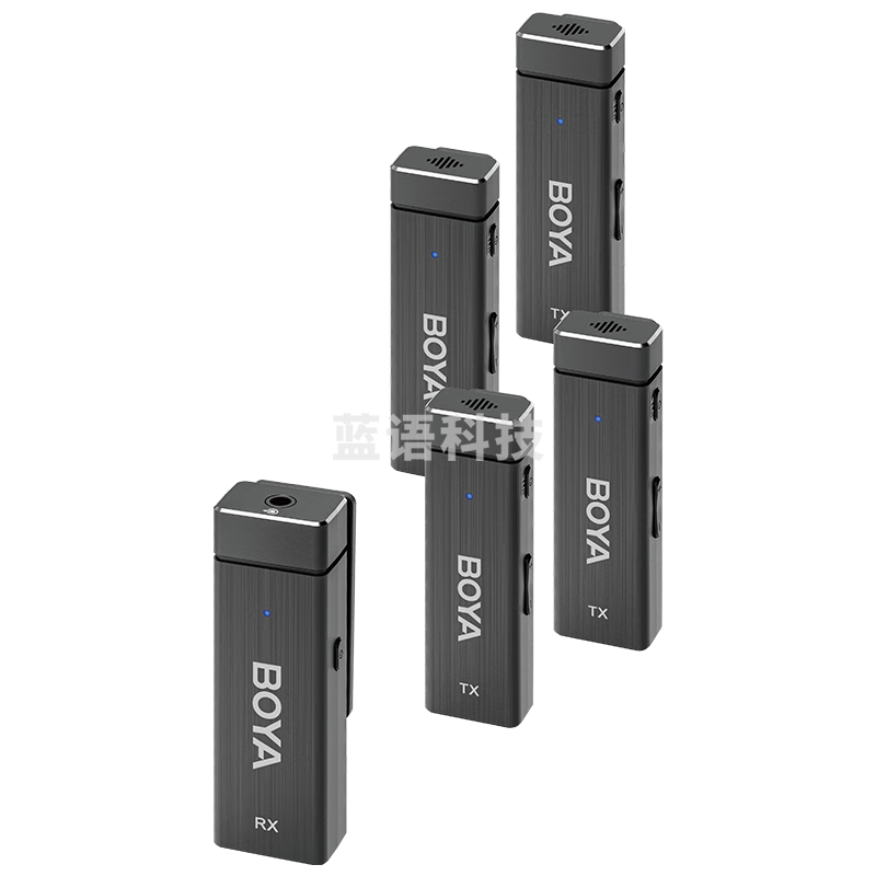 BOYA 博雅麦克风W4一拖四无线领夹麦克风 多人直播带货短视频短剧微电影收音无线夹领式小蜜蜂一拖4