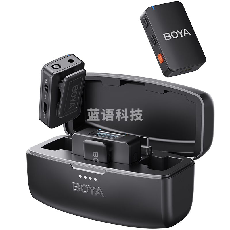 BOYA 博雅麦克风BOYAMIC无线领夹麦克风一拖二小蜜蜂专业音质 手机相机直播短视频降噪收音麦无线话筒