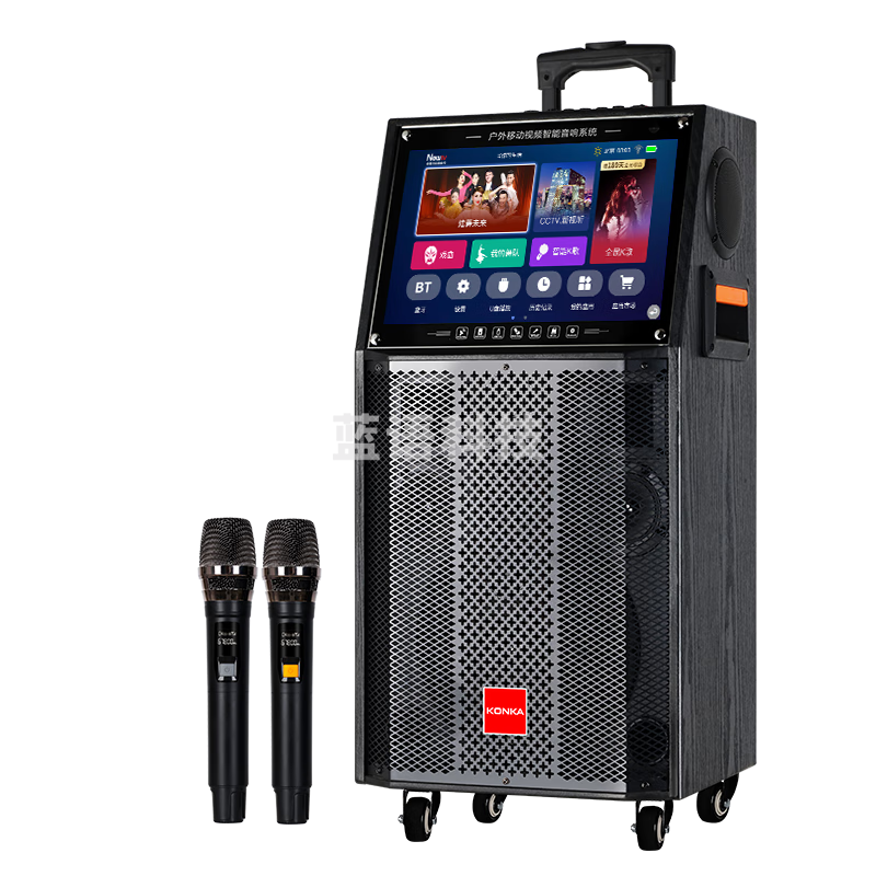 康佳（KONKA）KS26 家庭KTV音响套装户外广场舞音响带显示屏家用唱歌 K歌卡拉ok音箱点歌机一体机