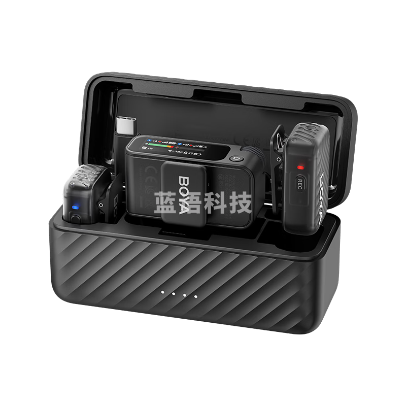 BOYA 博雅麦克风BOYAMIC 2无线领夹麦克风一拖二 vlog短视频户外直播采访录音专业音质无线降噪收音麦