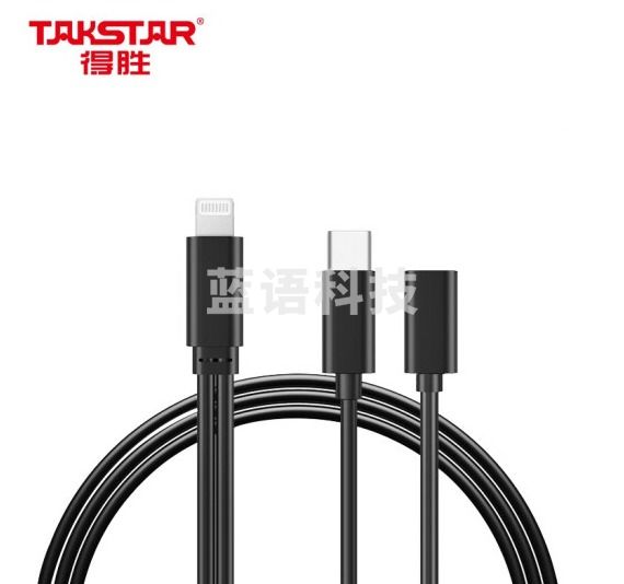 得胜 (TAKSTAR)C2-3 麦克风声卡设备连接专用配件 Lightning OTG接口的声卡专用