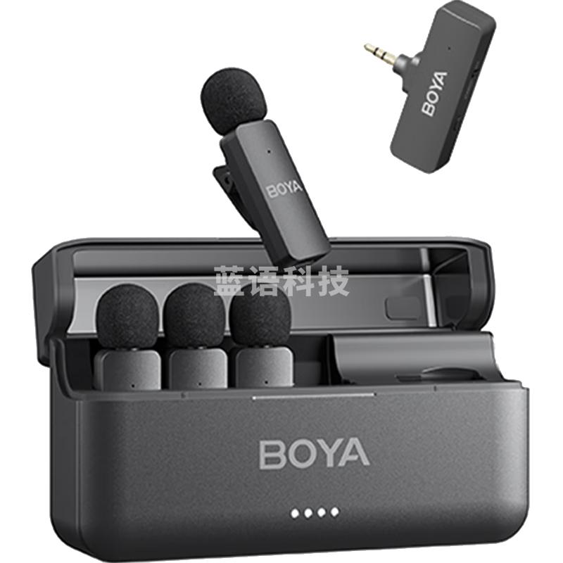 BOYA 博雅麦克风V4无线领夹麦克风一拖四 多人直播vlog短视频短剧微电影一拖四无线收音麦克风 3.5mm版