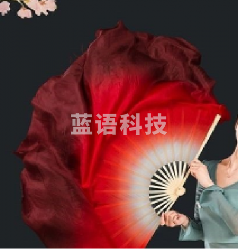 绸扇 舞蹈扇子长绸扇古典舞大红舞蹈扇