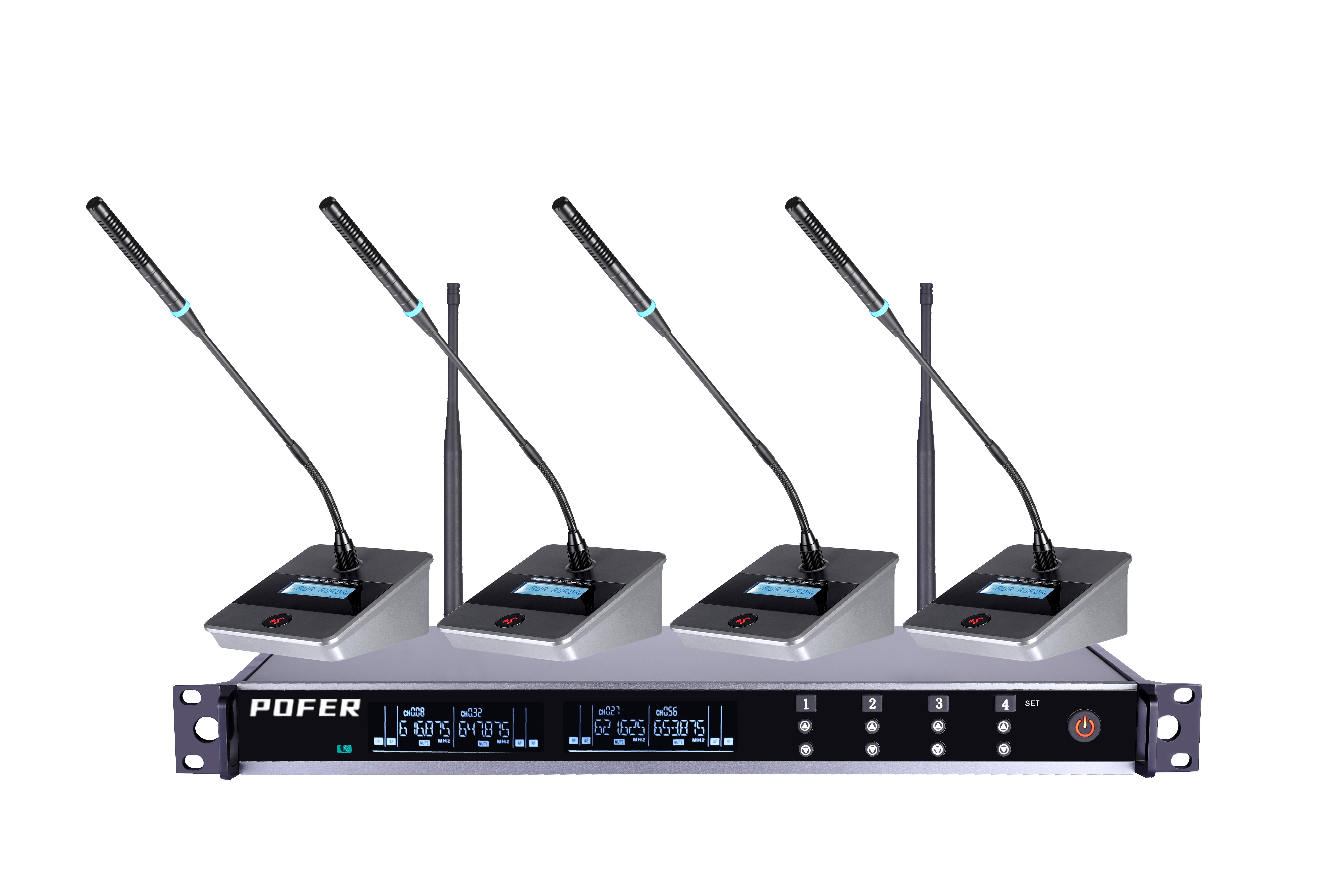 POFER 一拖四无线会议话筒  适用于各种会议和演讲场合