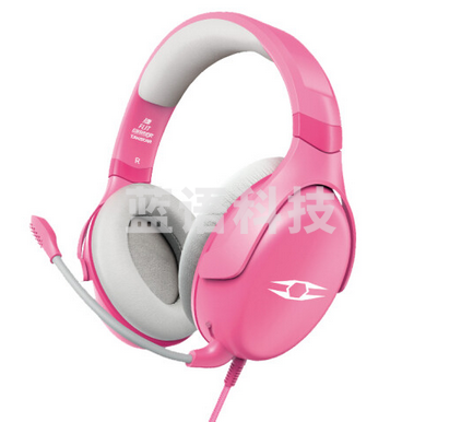 得胜（TAKSTAR）捷FLIT 带麦克风话筒头戴电竞耳机听声辩位 有线带麦耳机 粉