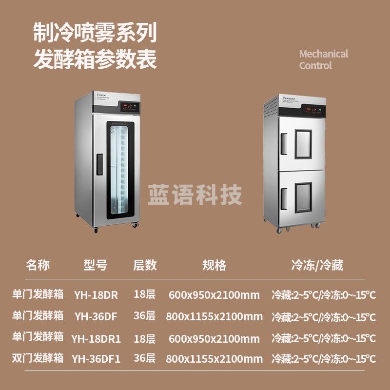 喜莱盛商用发酵箱面包馒头蒸笼醒发箱 不锈钢发酵柜恒温面粉发酵机烘焙设备YH-36DF1