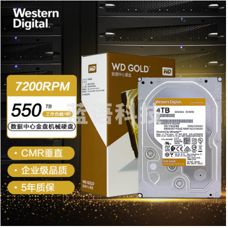西部数据(Western Digital)WD4003VRYZ金盘 4TB SATA6Gb/s 7200转256M 企业硬盘