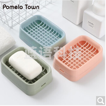 沥水肥皂盒家用北欧创意带盖大号肥皂架塑料双层网格沥水香皂盒