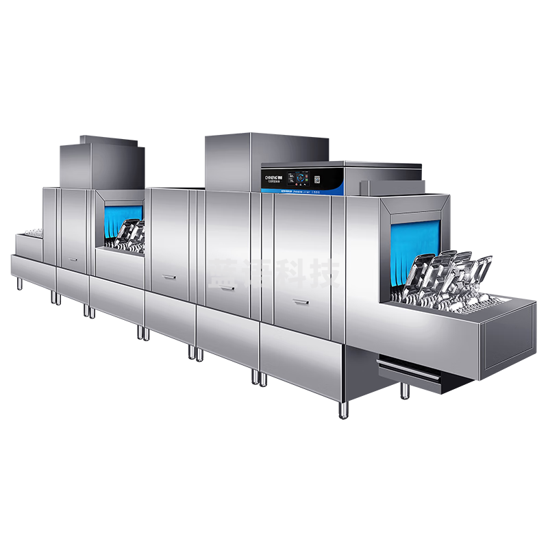 驰能（CHINENG）商用洗碗机餐厅专用大型酒店餐厅学校食堂长龙式洗碗机全自动高温洗碗烘干一体 CN-8001-ZNR-Z2P2H1-C52