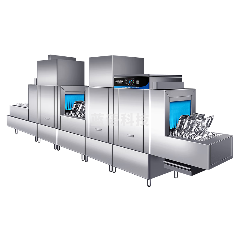 驰能（CHINENG）商用洗碗机餐厅专用大型酒店餐厅学校食堂长龙式洗碗机全自动高温洗碗烘干一体 CN-8001-ZNR-Z1P2H1-C45