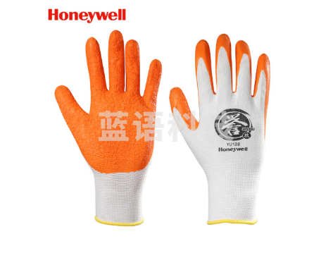 霍尼韦尔（Honeywell）霍盛劳保手套YU138 10副/包 掌浸防滑天然乳胶防护工作手套9码