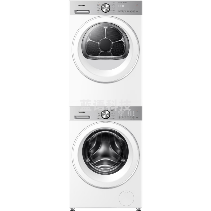 东芝（TOSHIBA）玉兔2.0  全变频洗烘套装 【DG-10T18B+T181BW】10KG滚筒洗衣机+变频热泵烘干机