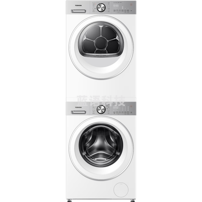 东芝（TOSHIBA）玉兔2.0  高奢全变频洗烘套装 DG-10T183BW+T181BW 10KG滚筒洗衣机+变频热泵烘干机