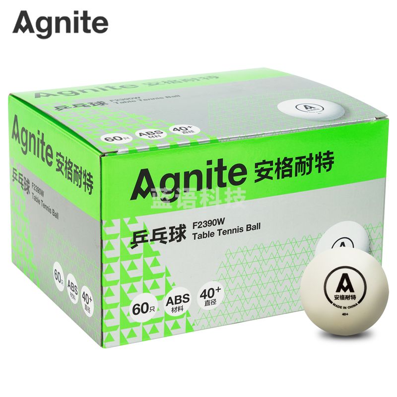安格耐特F2390W乒乓球(白色)(60个/盒)