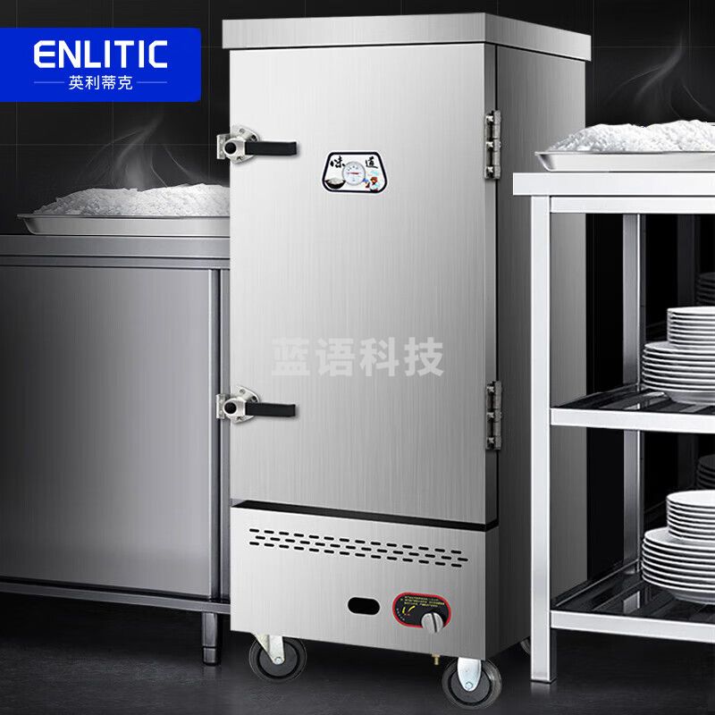 英利蒂克（Enlitic）蒸饭柜商用全自动食堂蒸箱蒸饭车商用蒸饭机桶蒸包燃气十盘 SZXT10-10