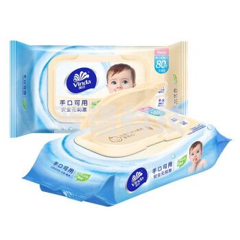维达湿巾婴儿手口湿巾带盖80抽1包新生儿儿童宝宝湿巾vw2004