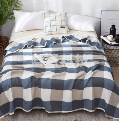 南极人全棉毛巾被 毛毯被子薄空调被纱布150*200cm