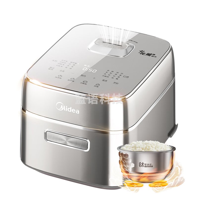 美的（Midea）电饭煲  花瓣IH加热多功能电压力煲电饭锅纯钛0涂层智能可预约煮饭锅MB-G5