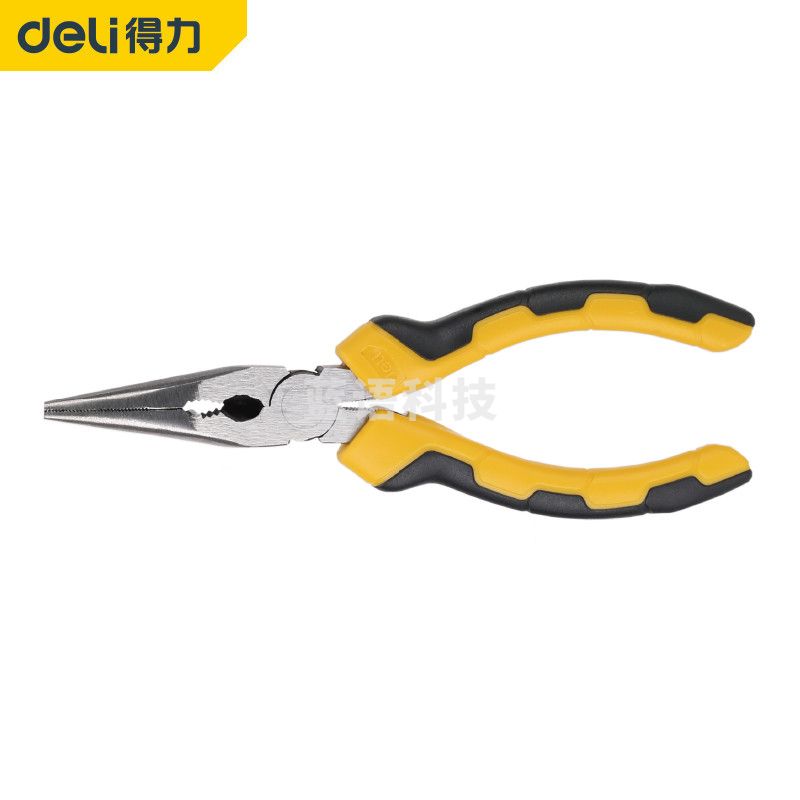 得力DL2106(deli) 尖嘴钳夹持钳手柄PVC包胶断线钳6英寸