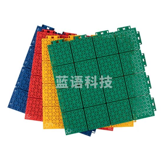 荣彩拼装悬浮地板篮球场室外地胶幼儿园羽毛球场弹性运动拼装地板/平米