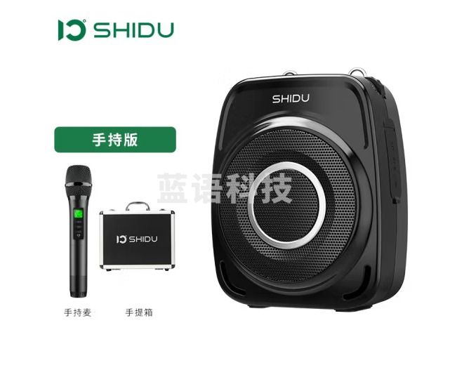十度（ShiDu） 声霸S96 无线小蜜蜂扩音器教师专用喇叭领夹式扩音机大功率户外导游喊话器蓝牙播放 经典黑