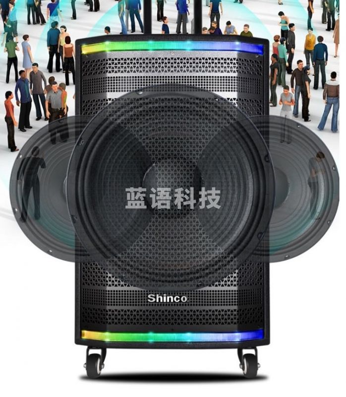 新科（Shinco）Z-19大功率15英吋广场舞音响户外便捷式拉杆音响无线麦克风蓝牙音箱单咪