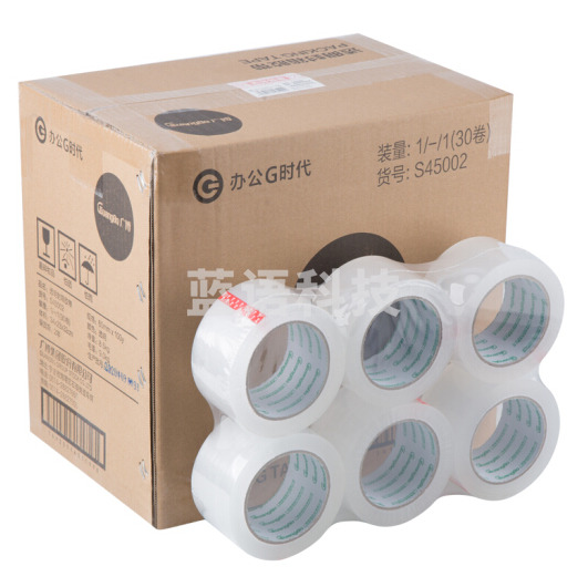 广博（GuangBo） S45002 高品质透明封箱胶带 30卷/箱 60mm*100y（91.4米）
