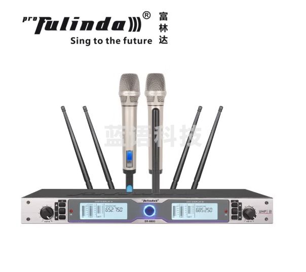 富林达（proFulinda） SR-6800无线话筒一拖二U段专用演出麦克风主持家庭KTV话筒 手持