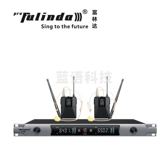 富林达（proFulinda） F-300无线话筒麦克风一拖二家庭KTV卡拉OK学校演讲U段调频 双头戴
