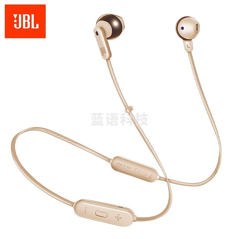 JBL TUNE215BT 无线蓝牙耳机 半入耳式运动耳麦 5.0高效传输 Type-C极速充电 超长续航 苹果安卓耳机 暮光金