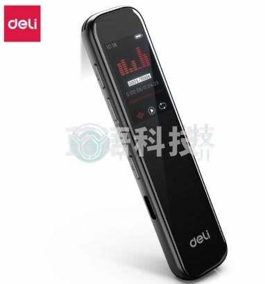 得力(deli)智能录音笔 32G 专业迷你 高清降噪 录音笔 微型 学习培训商务会议采访 录音器75612