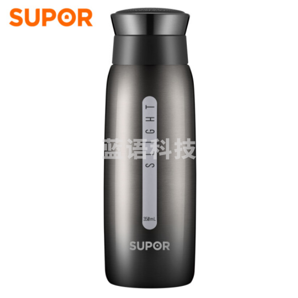 苏泊尔（SUPOR） KC35BF1 350ML真空保温杯304不锈钢经致星空保温杯 纤巧·墨银 货号：WY